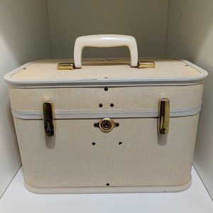 Beige Vanity Travel Organizer Bag - Makeup Case